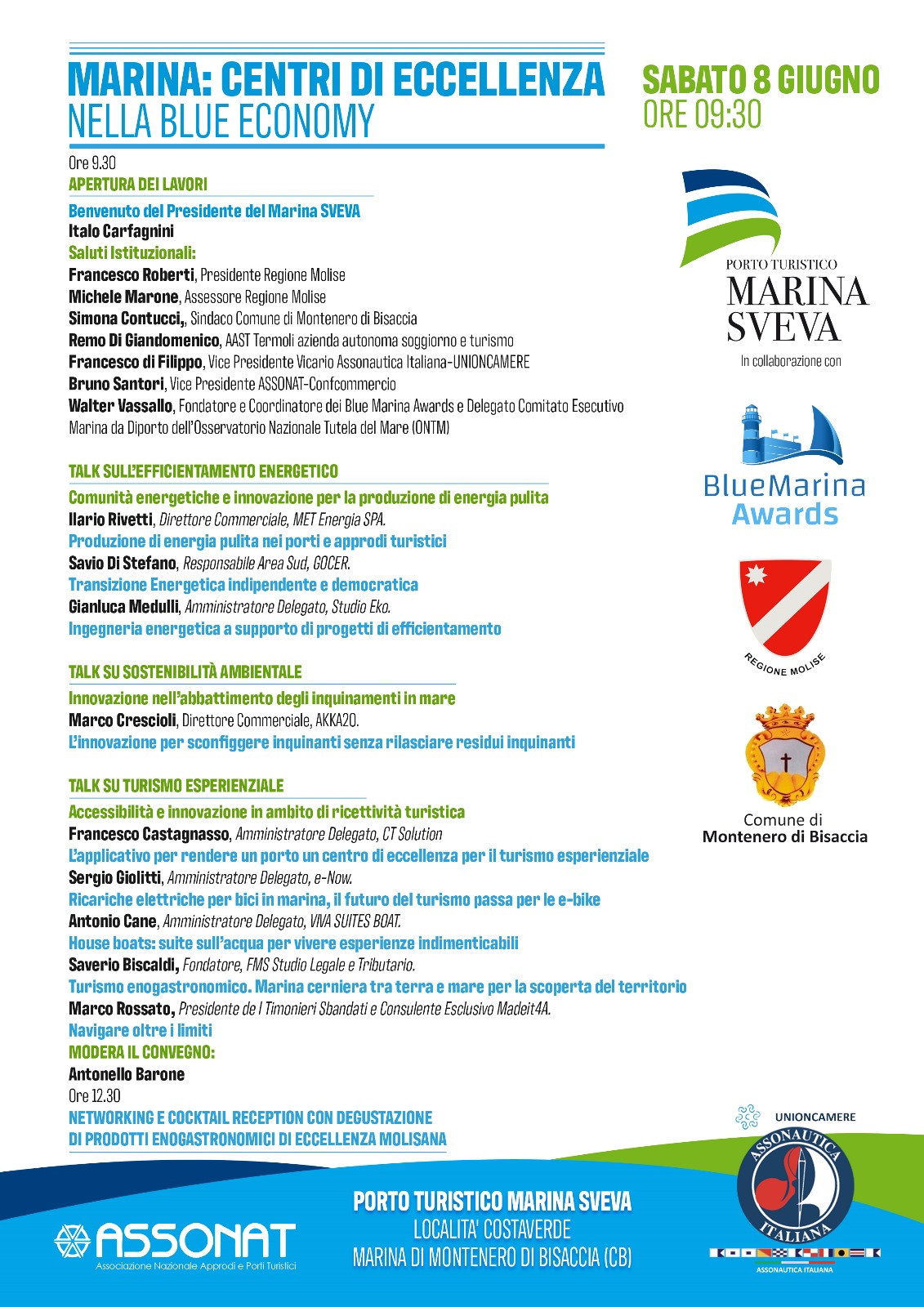 programma evento blue economy Marina di Sveva Blue Marina Awards