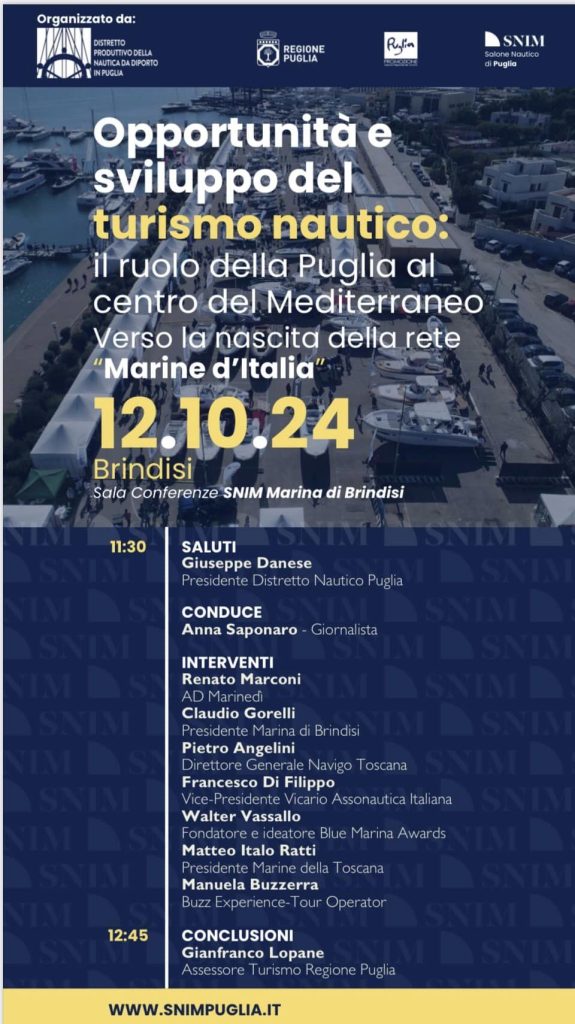 SNIM - salone nautico di puglia - convegno sui porti turistici nella blue economy e rete dei porti